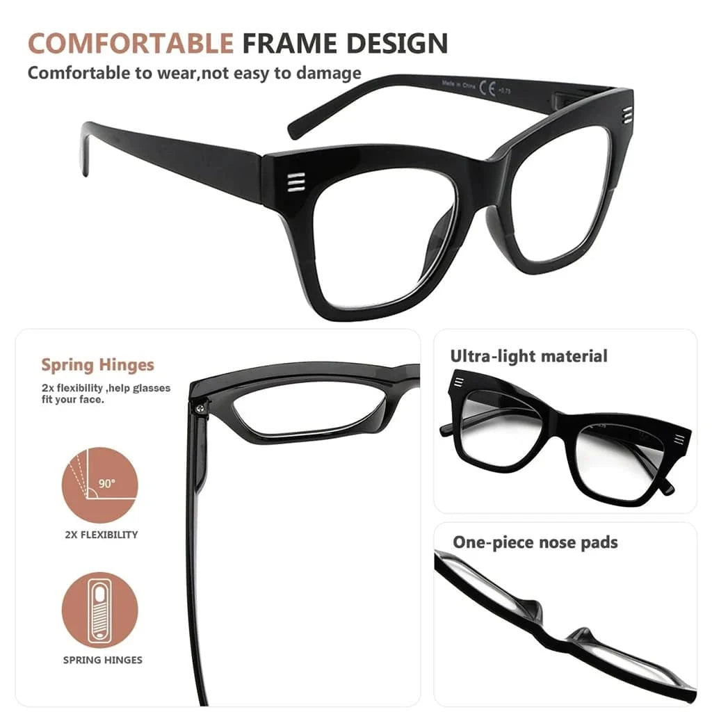 5 Pack Fashionable Reading Glasses Stylish Readers R2111