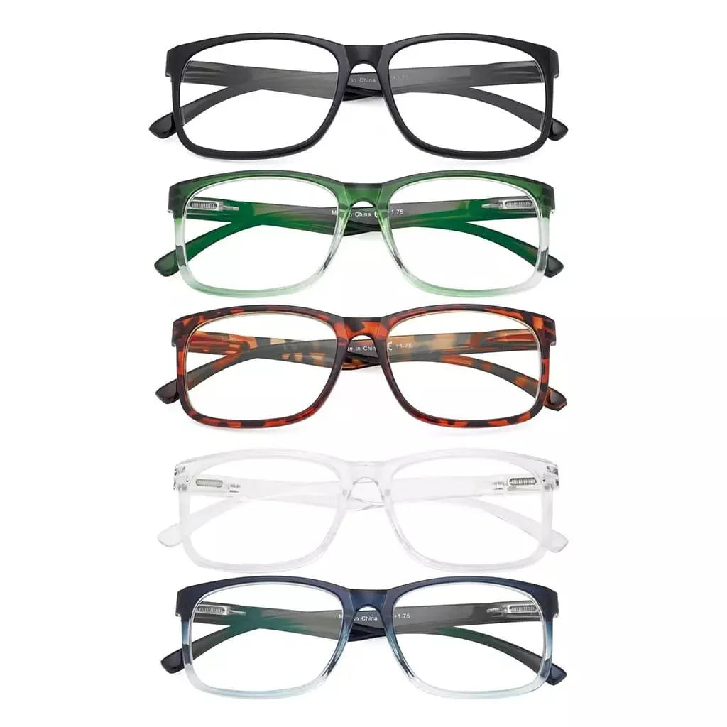5 Pack Fashionable Reading Glasses Stylish Readers RT1805
