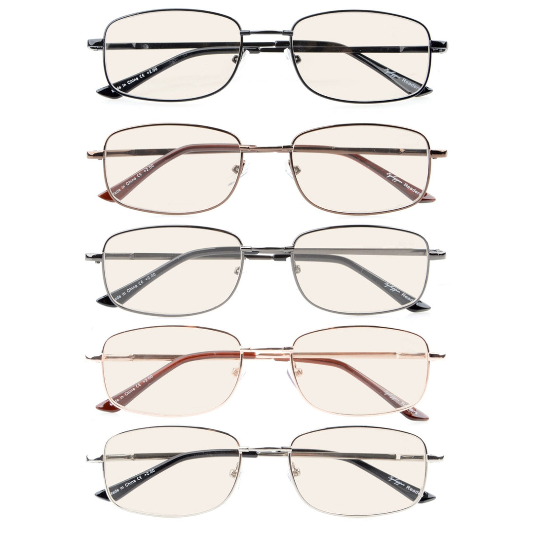 5 Pack Flex Titanium Blue Light Filter Readers UVR1644
