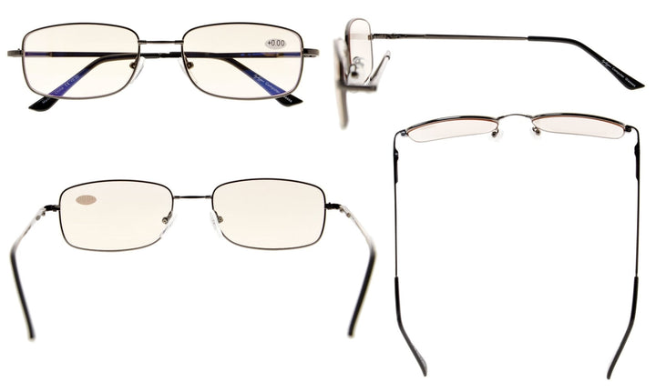 5 Pack Flex Titanium Blue Light Filter Readers UVR1644