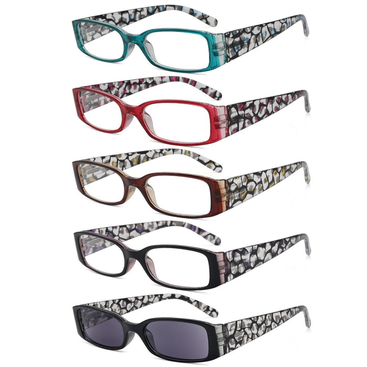 5 Pack Floral Design Reading Glasses R040F