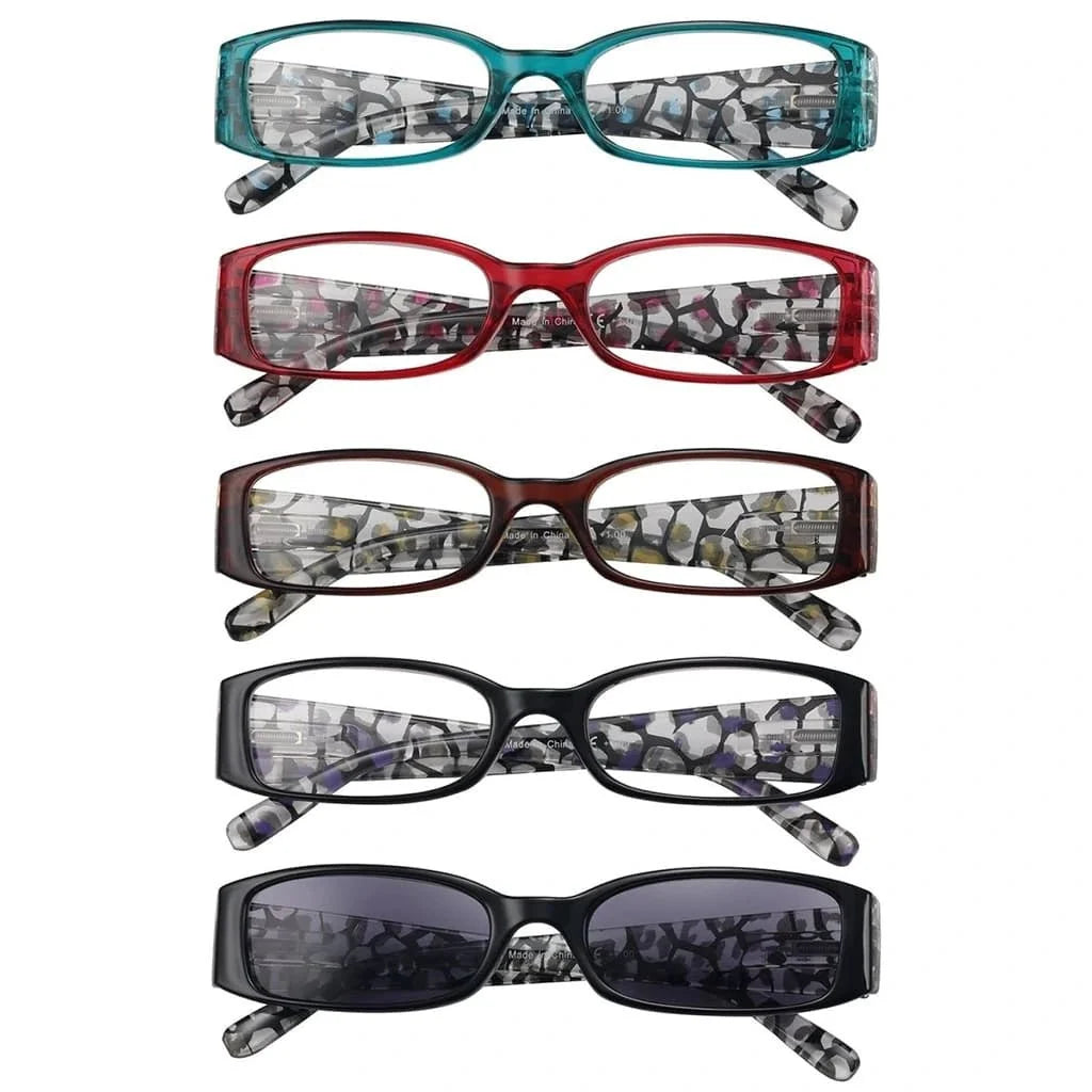 5 Pack Floral Pattern Design Reading Glasses R040F