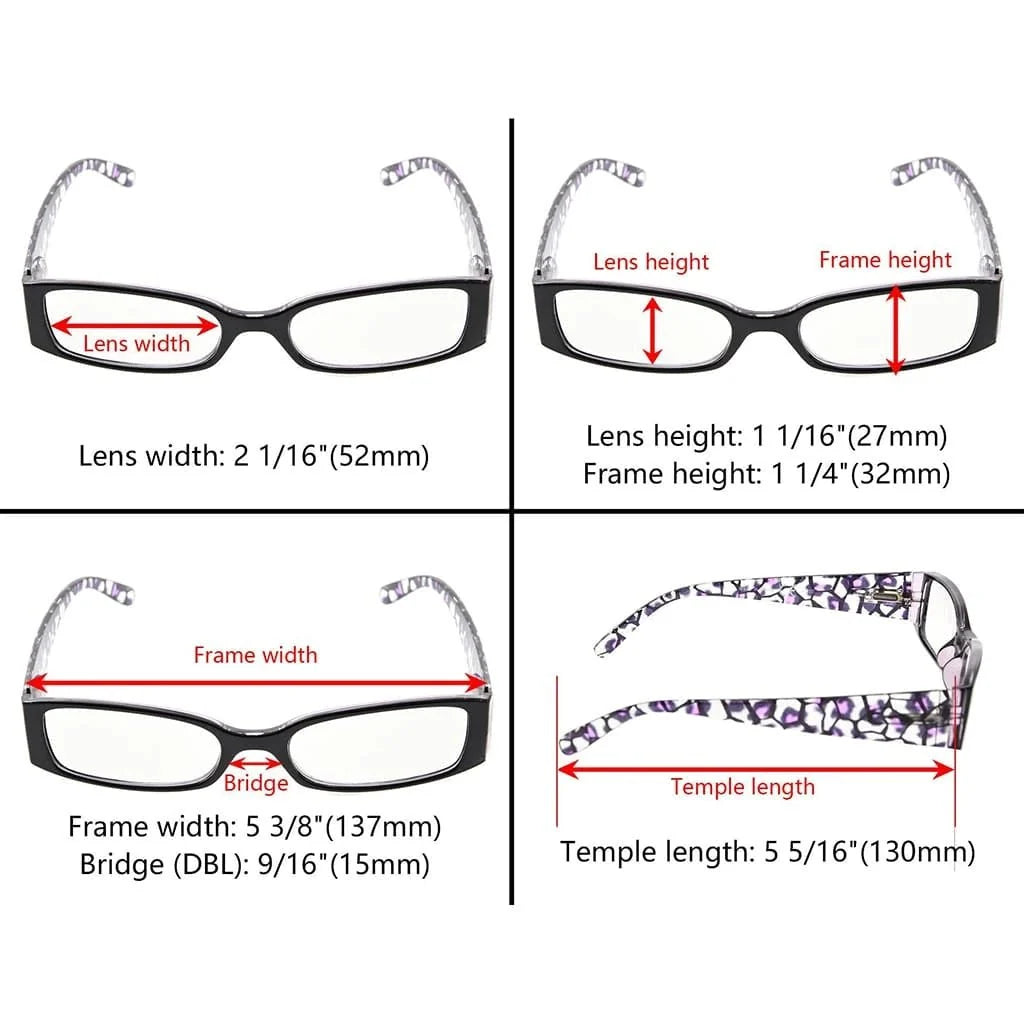 5 Pack Floral Pattern Design Reading Glasses R040F