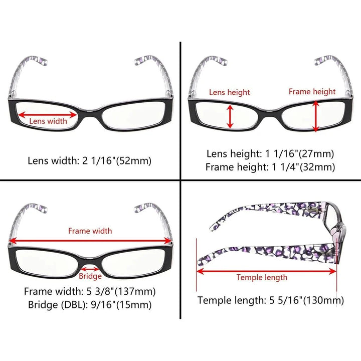5 Pack Floral Pattern Design Reading Glasses R040F