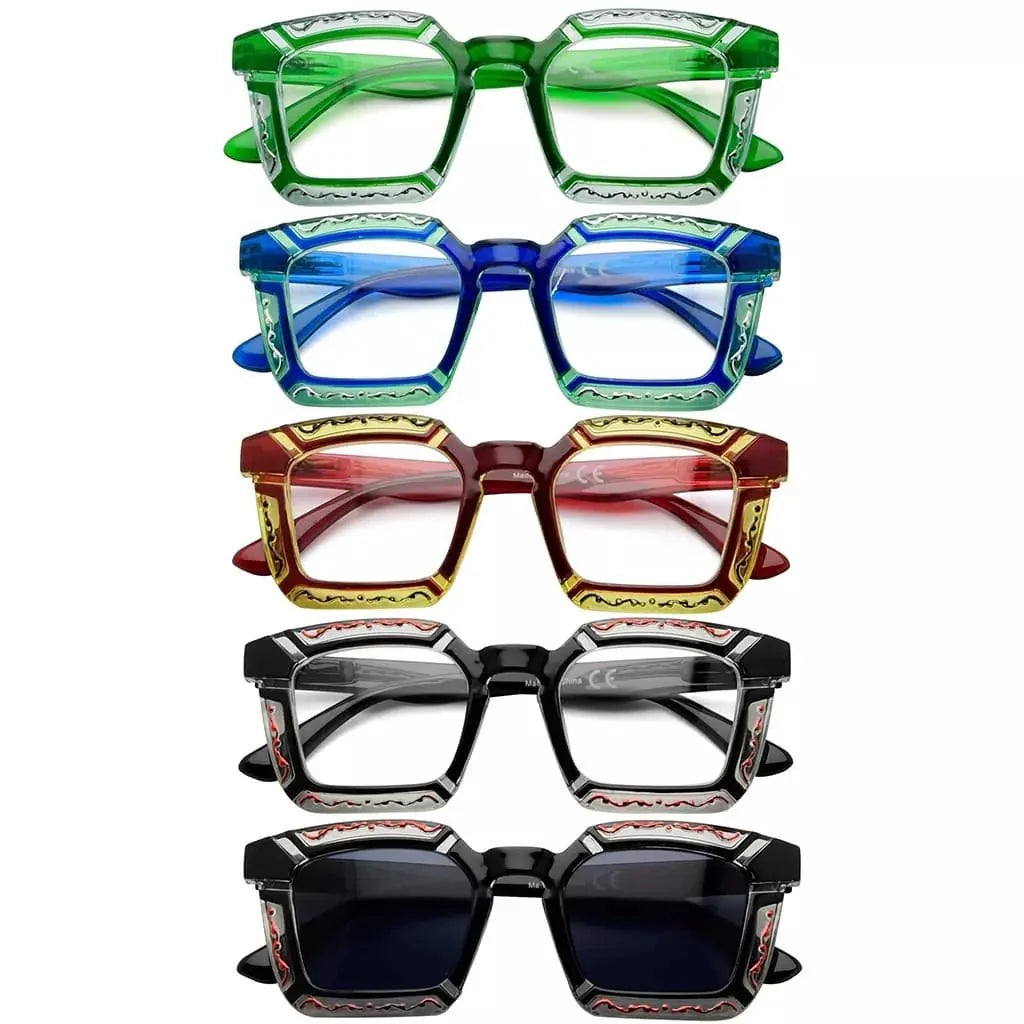 5 Pack Floral Pattern Design Reading Glasses R2106