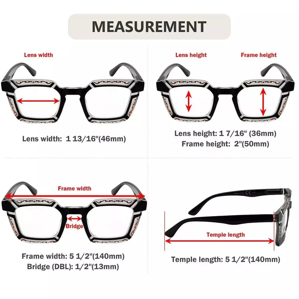5 Pack Floral Pattern Design Reading Glasses R2106