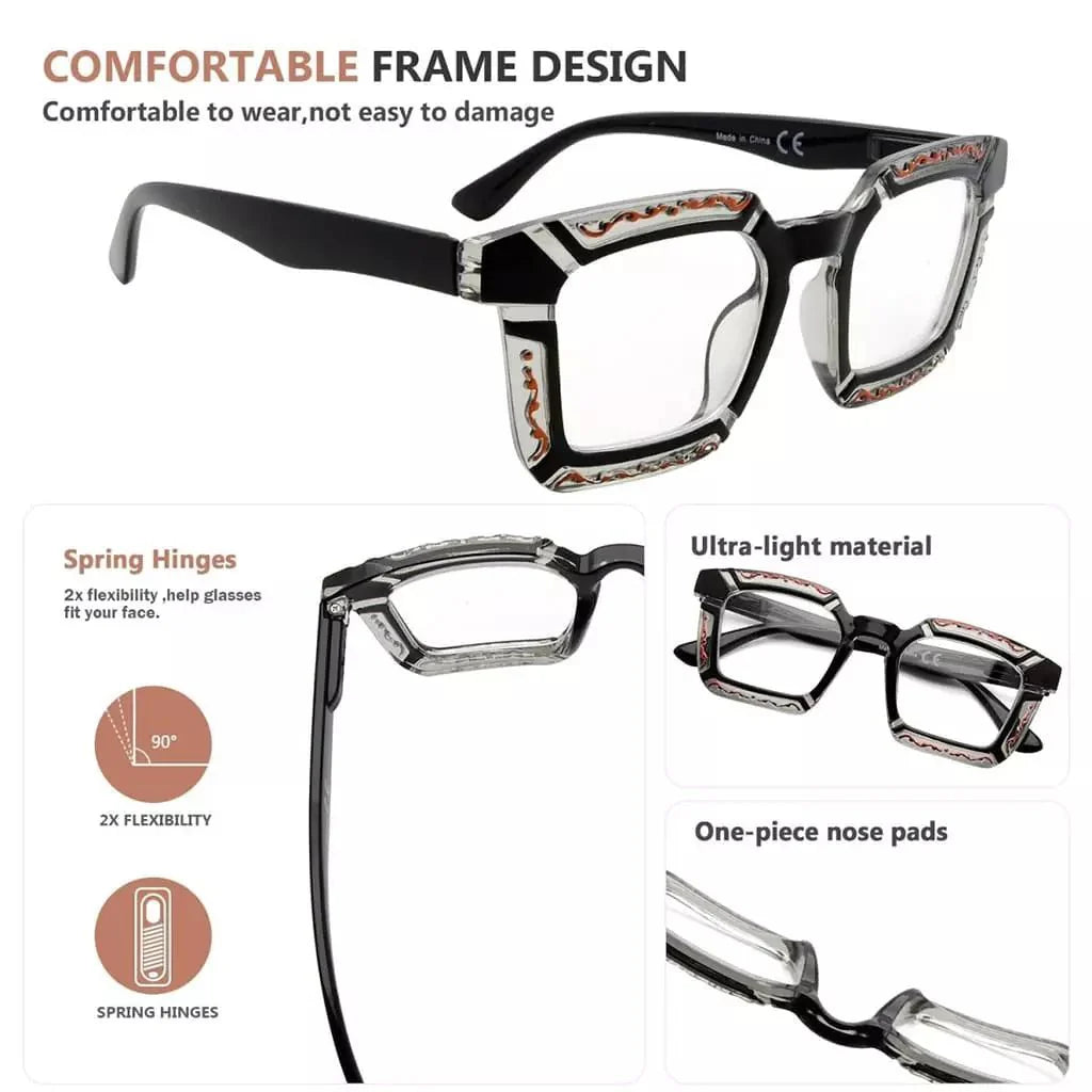 5 Pack Floral Pattern Design Reading Glasses R2106