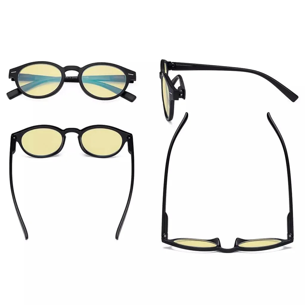 5 Pack Ladies Oval Blue Light Blocking Reading Glasses TM091