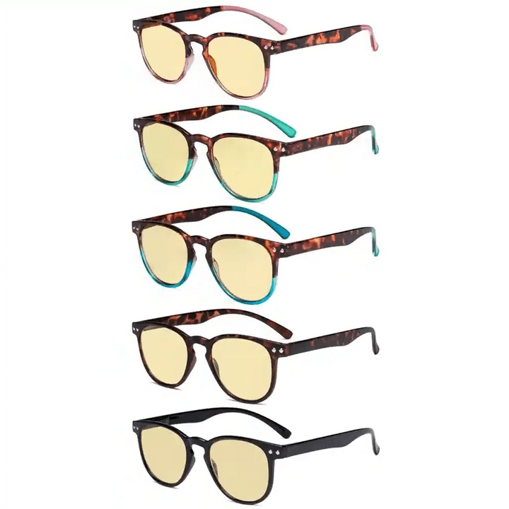 5 Pack Oval Blue Light Blocking Reading Glasses TMCG060