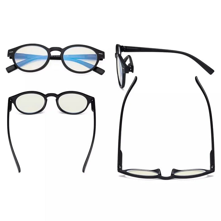 5 Pack Oval Blue Light Filter Reading Glasses UVR091