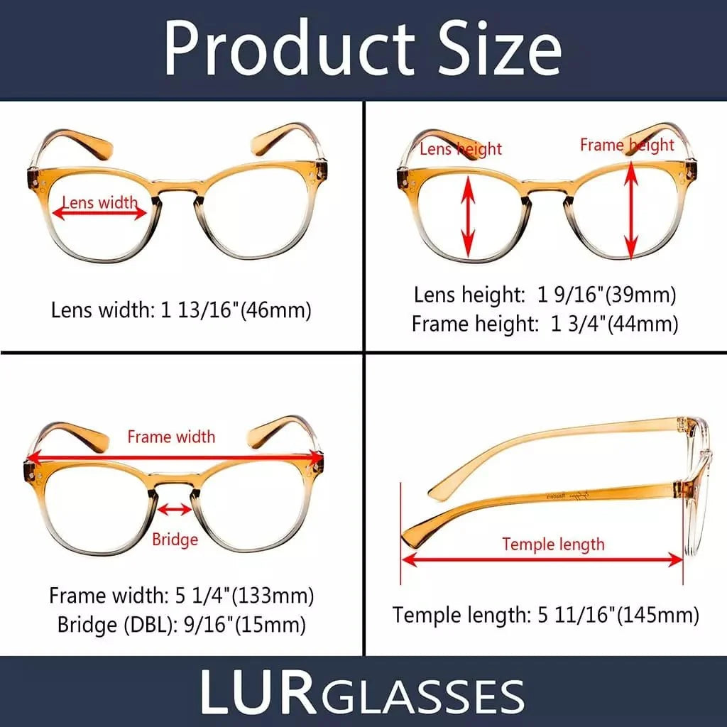5 Pack Oval Fashion Design Reading Glasses 3-R144