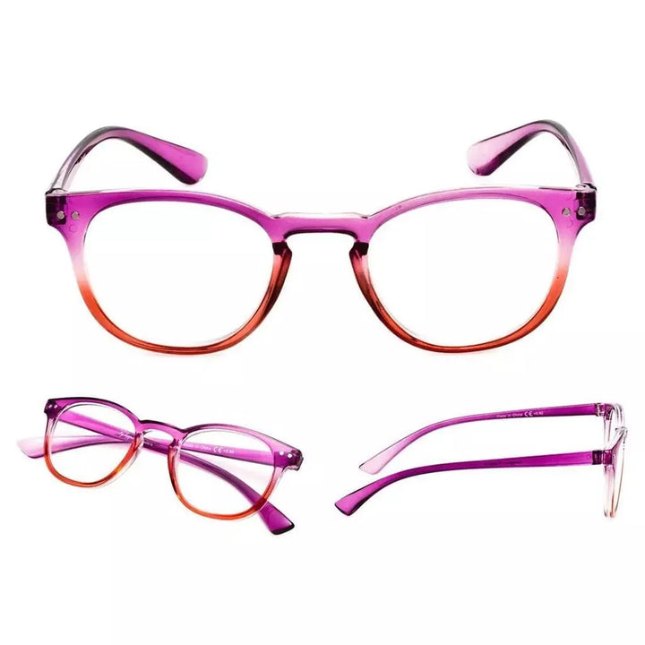 5 Pack Oval Fashion Design Reading Glasses 3-R144