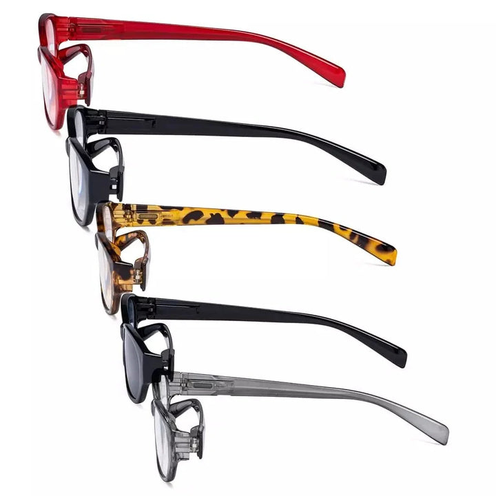 5 Pack Oval Fashion Reading Glasses Include Sunglasses R9101