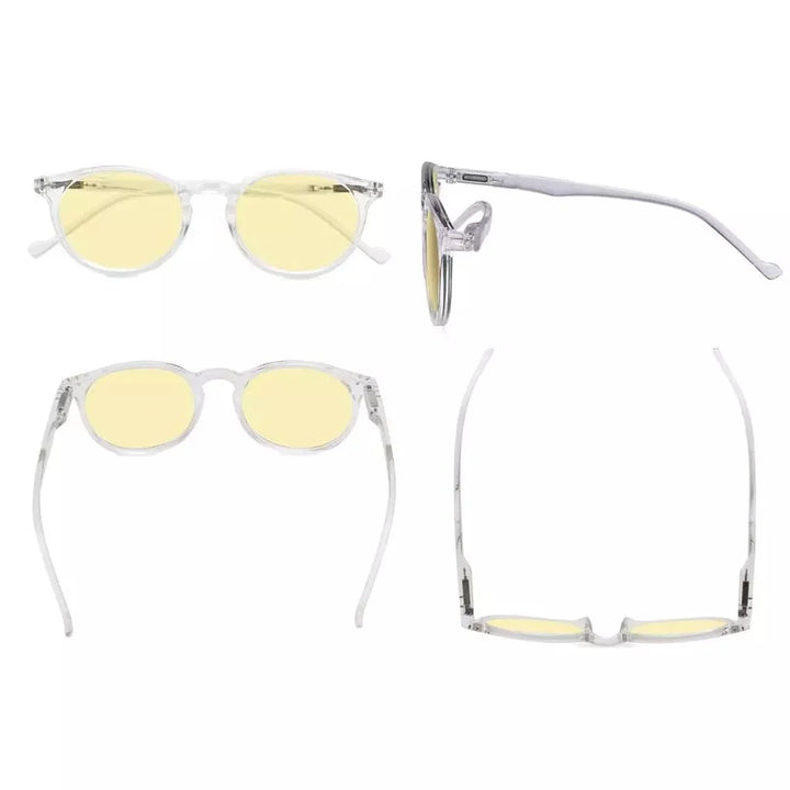 5 Pack Oval Round Blue Light Blocking Reading Glasses TM071