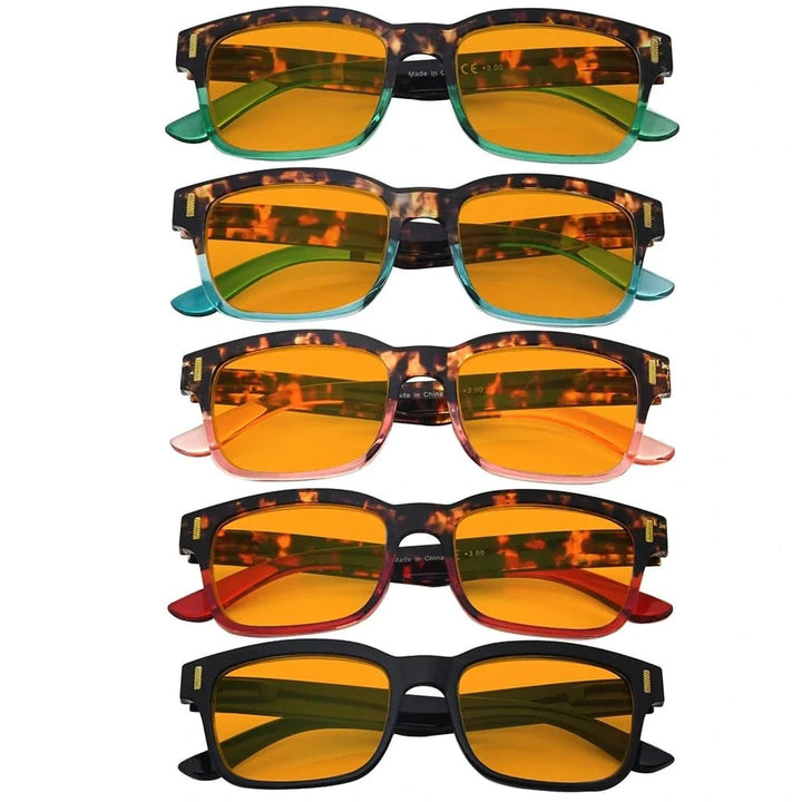 5 Pack Pattern Blue Light Blocking Reading Glasses DSRT1802