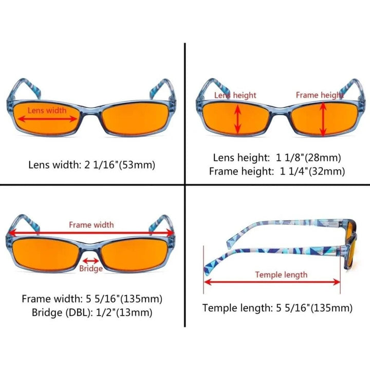 5 Pack Pattern Blue Light Blocking Reading Glasses DSRT1803