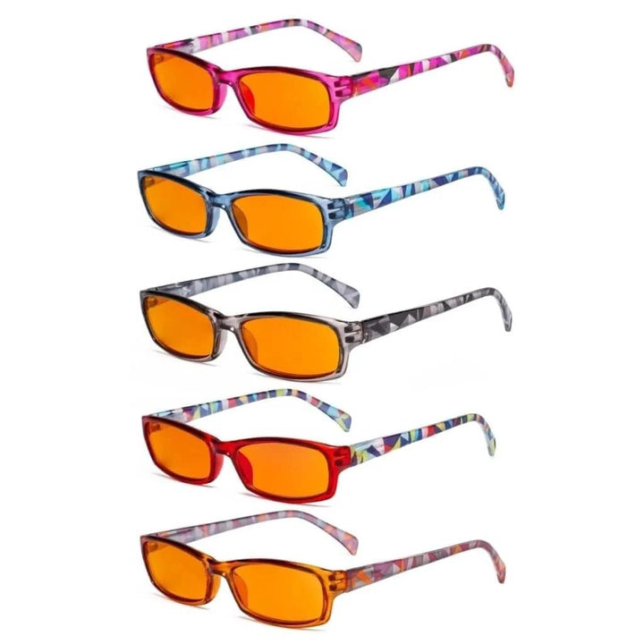 5 Pack Pattern Blue Light Blocking Reading Glasses DSRT1803