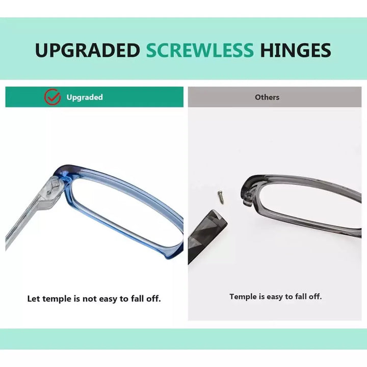 5 Pack Patterned Temples Metalless Screwless Reading Glasses NRT1803