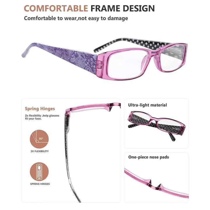 5 Pack Polka Dots Reading Glasses R040P