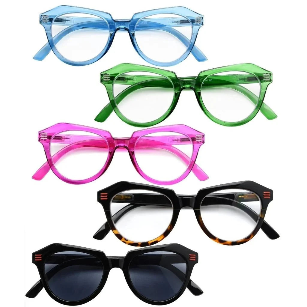5 Pack Polygon Reading Glasses R2110