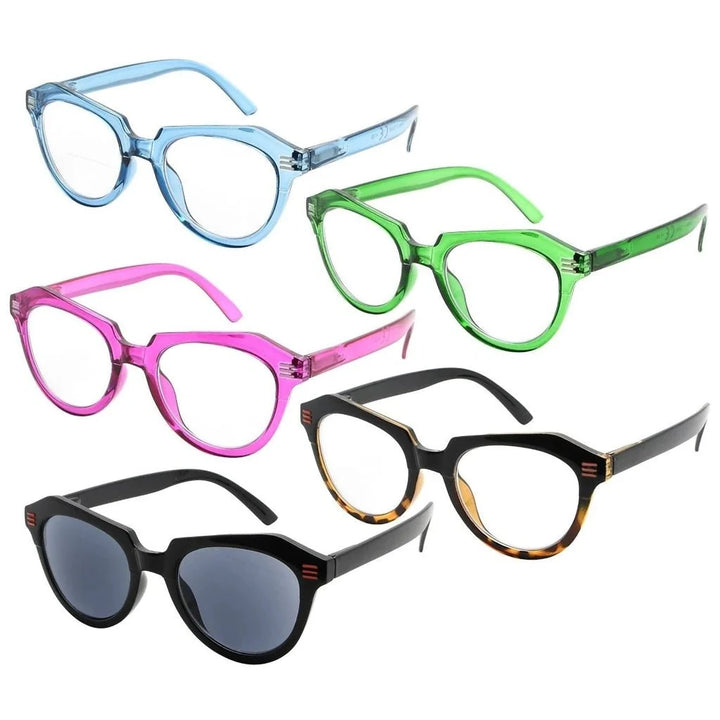 5 Pack Polygon Reading Glasses R2110