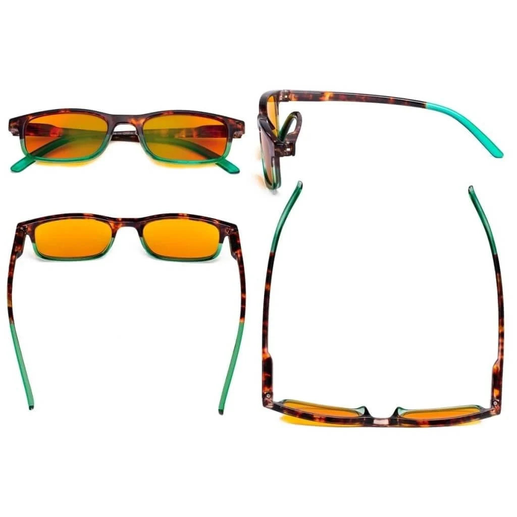 5 Pack Rectangle Blue Light Blocking Readers DS111D