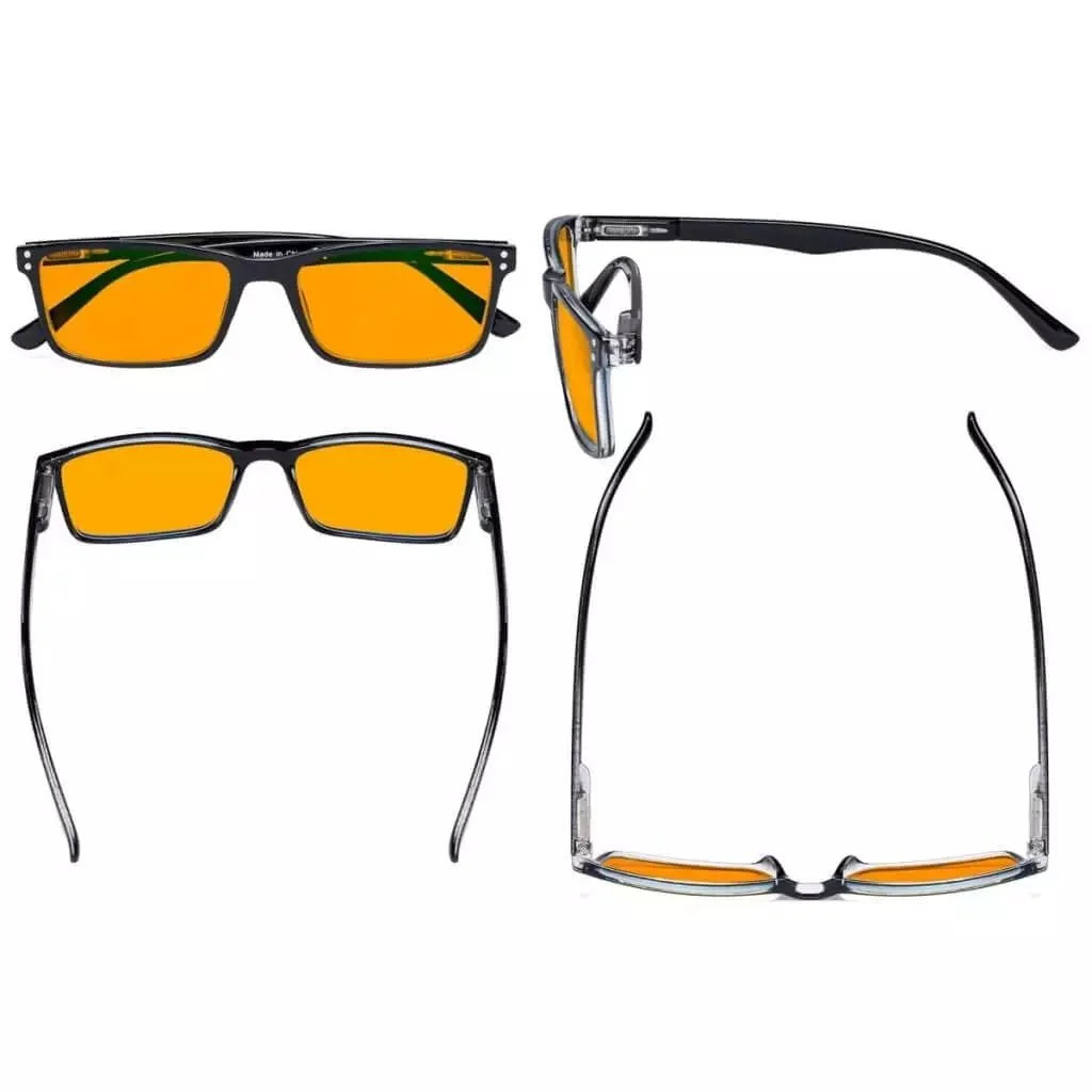 5 Pack Rectangle Blue Light Blocking Reading Glasses DS802