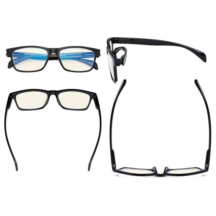 5 Pack Rectangle Blue Light Filter Reading Glasses UVR090