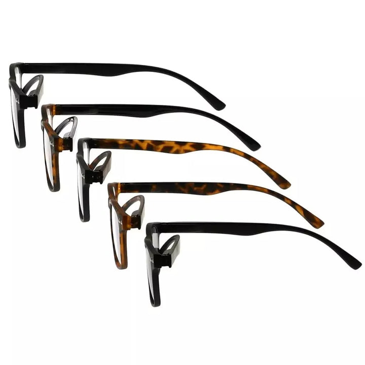 5 Pack Rectangle Readers Vintage Reading Sunglasses R046
