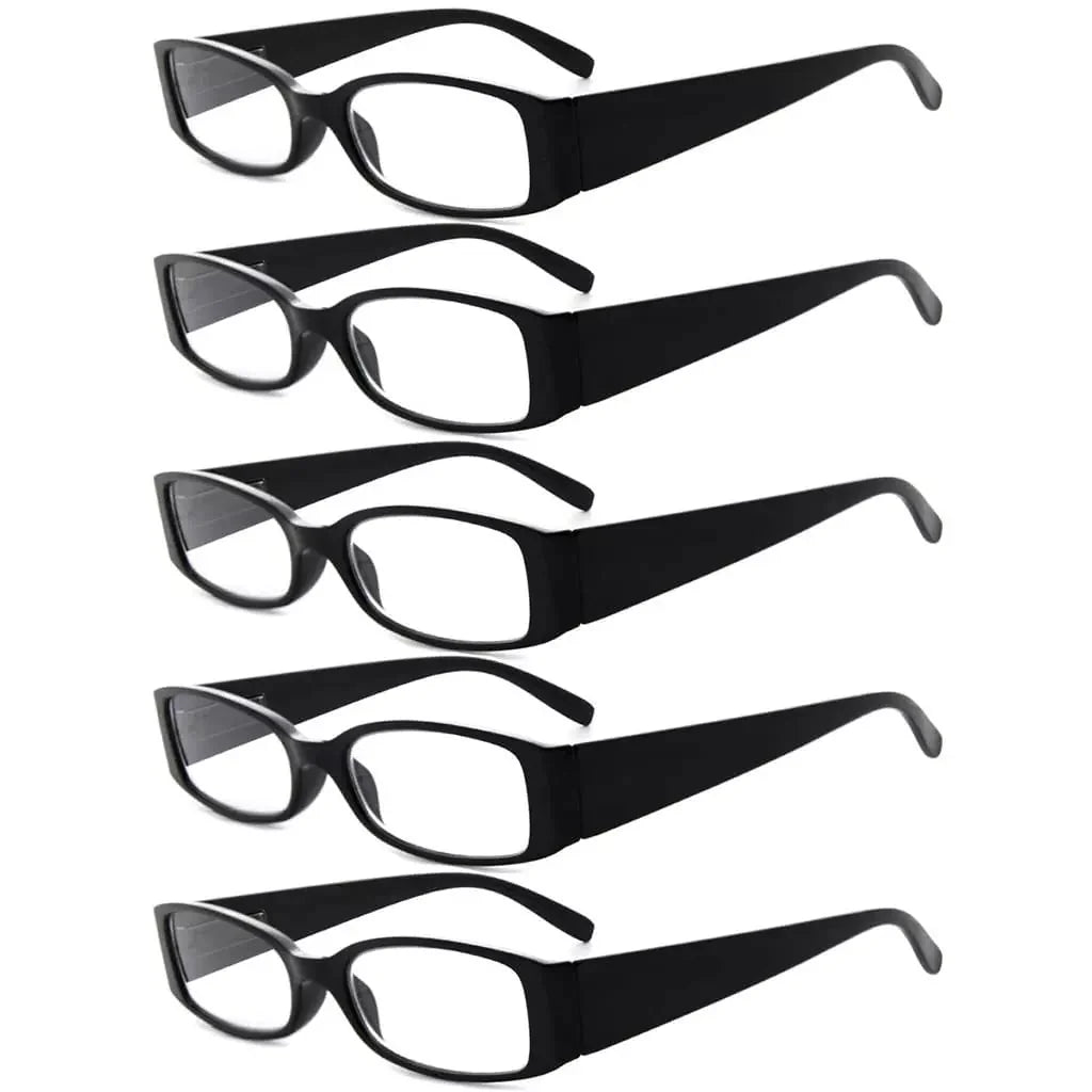 5 Pack Rectangle Stylish Reading Glasses R040-A