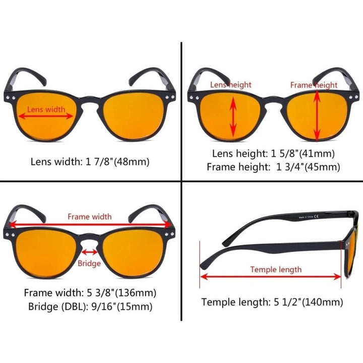 5 Pack Retro Blue Light Blocking Reading Glasses DSR060