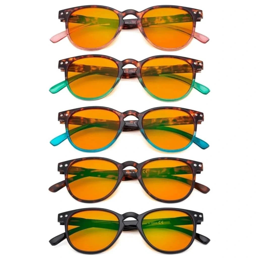5 Pack Retro Blue Light Blocking Reading Glasses DSR060