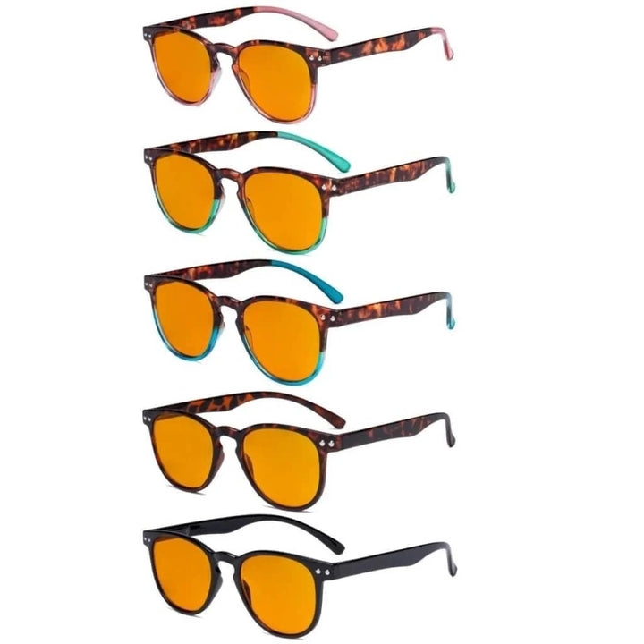 5 Pack Retro Blue Light Blocking Reading Glasses DSR060