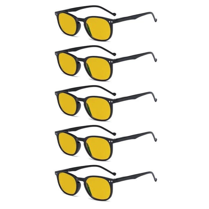 5 Pack Retro Blue Light Blocking Reading Glasses HP065