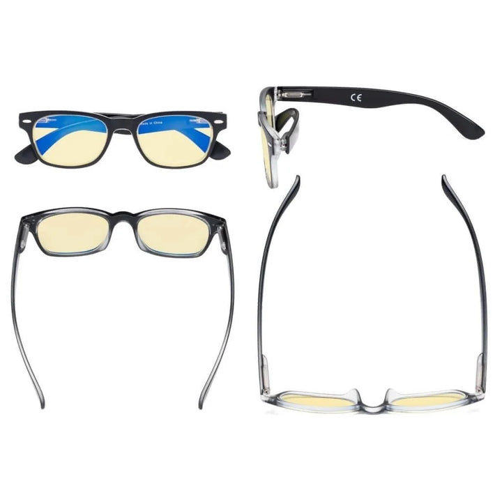 5 Pack Retro Blue Light Blocking Reading Glasses TMFH4
