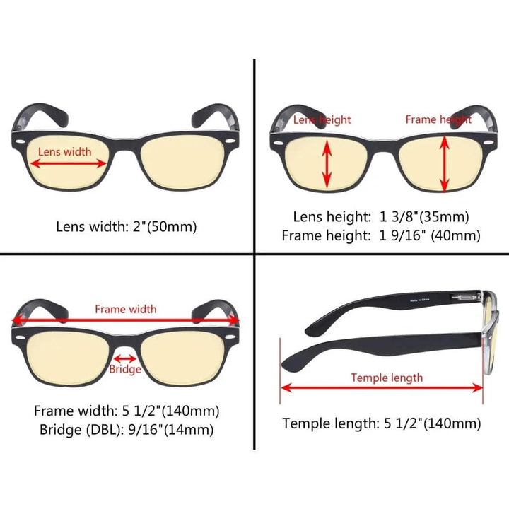 5 Pack Retro Blue Light Blocking Reading Glasses TMFH4