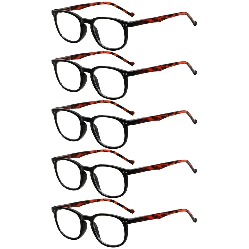 5 Pack Retro Oval Reading Glasses R065