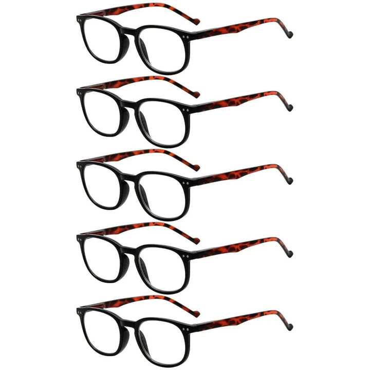5 Pack Retro Oval Reading Glasses R065