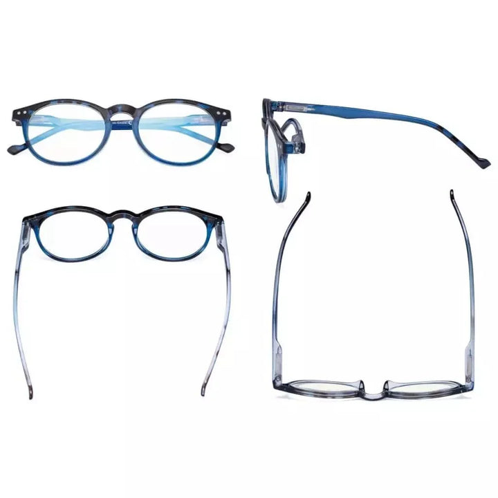 5 Pack Round Stylish Oval narrow Reading Glasses R071F