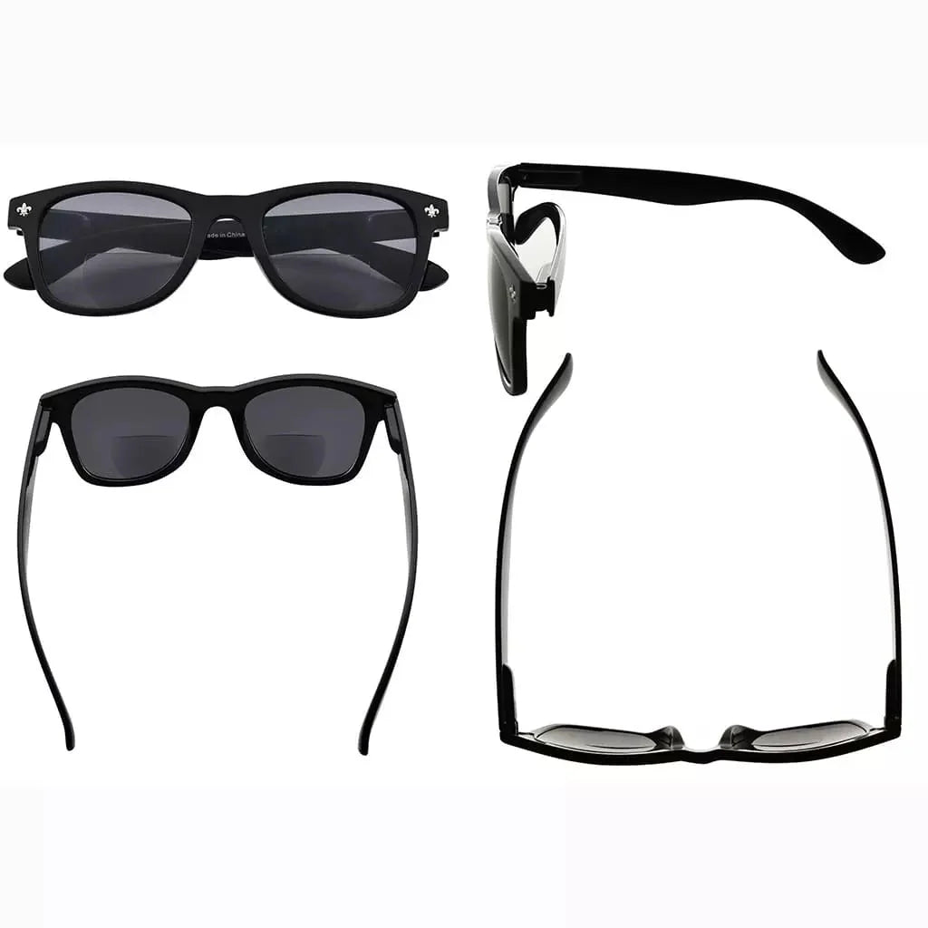 5 Pack Square Bifocal Reading Sunglasses Chic Readers SGS027