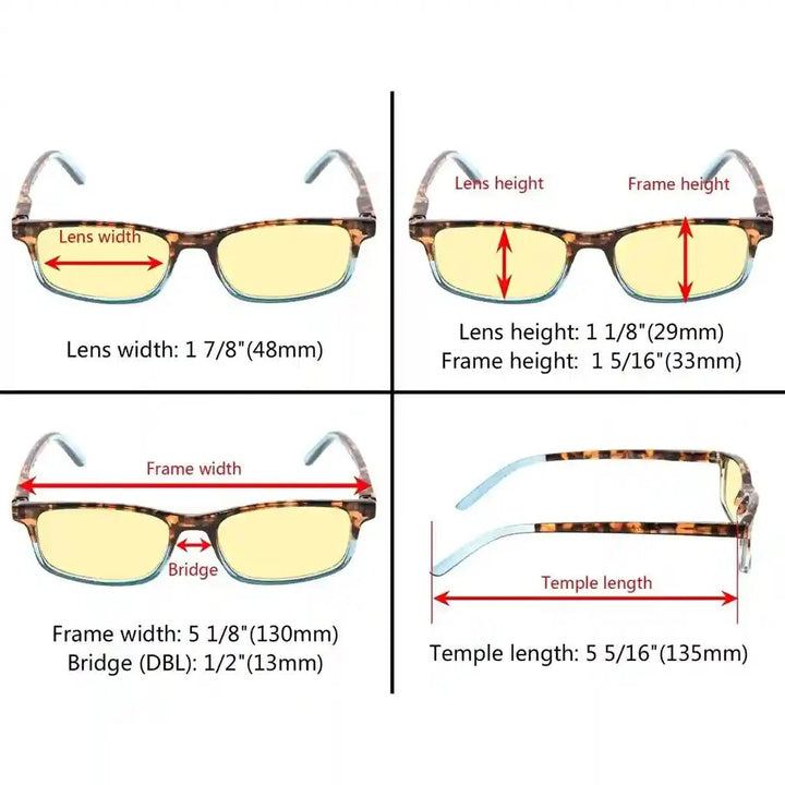 5 Pack Stylish Blue Light Blocking Readers TMCG111