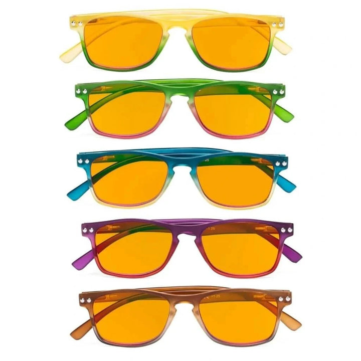 5 Pack Stylish Blue Light Blocking Reading Glasses DS046