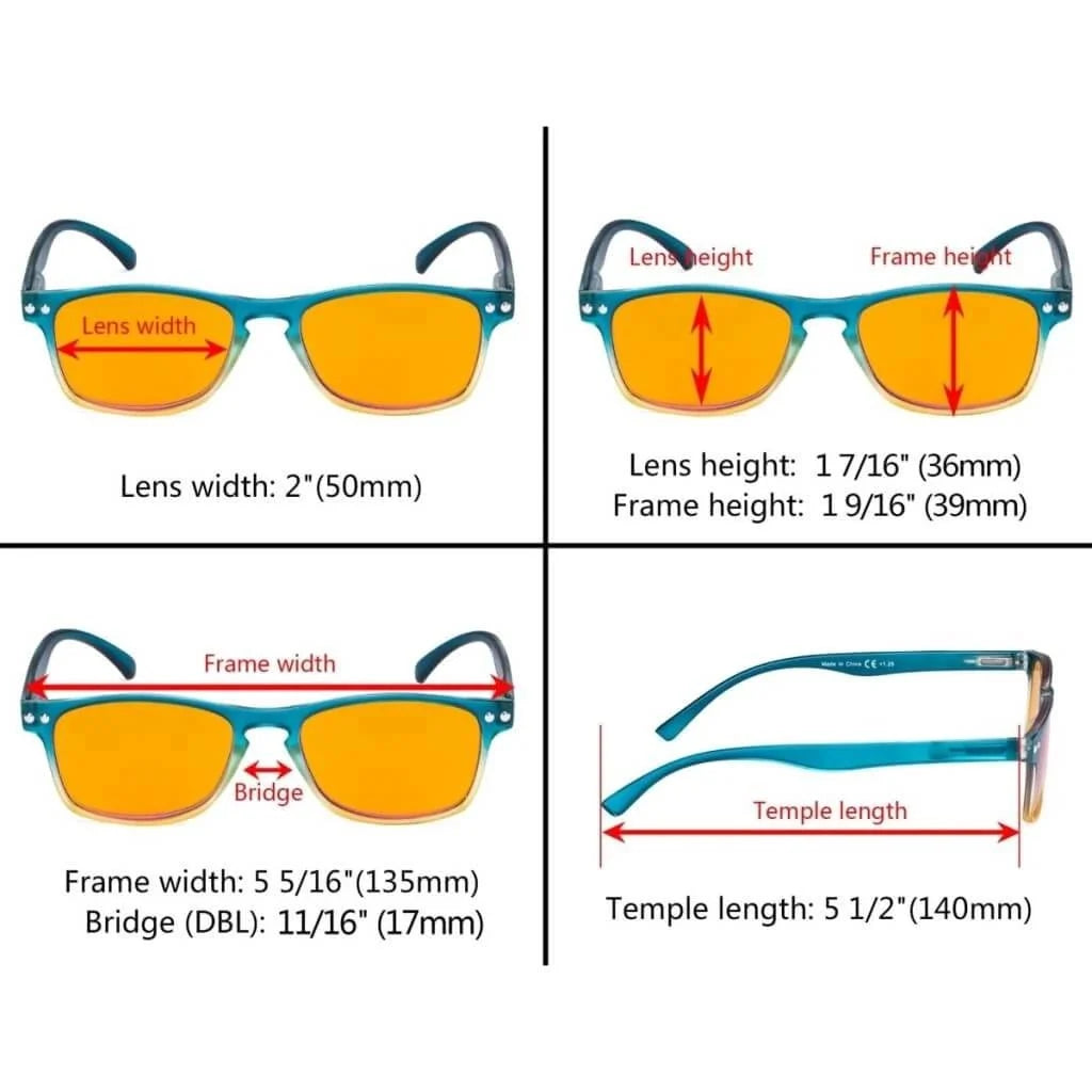 5 Pack Stylish Blue Light Blocking Reading Glasses DS046