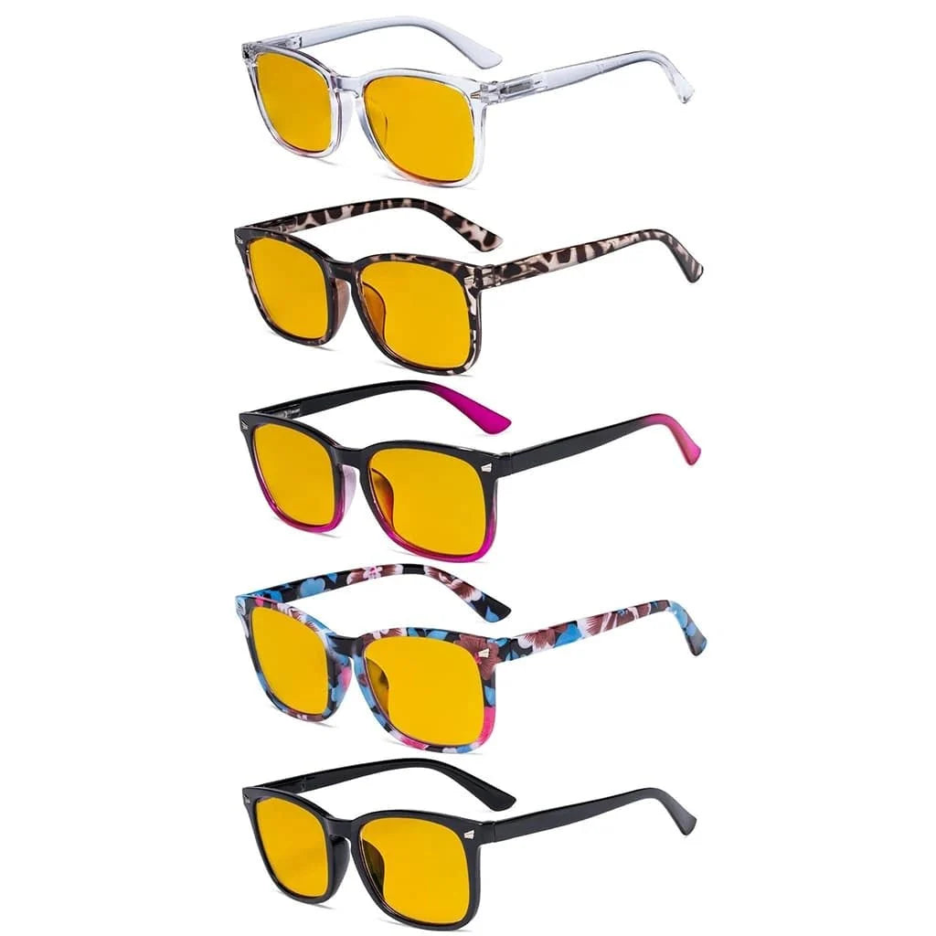 5 Pack Stylish Blue Light Blocking Reading Glasses HP1801