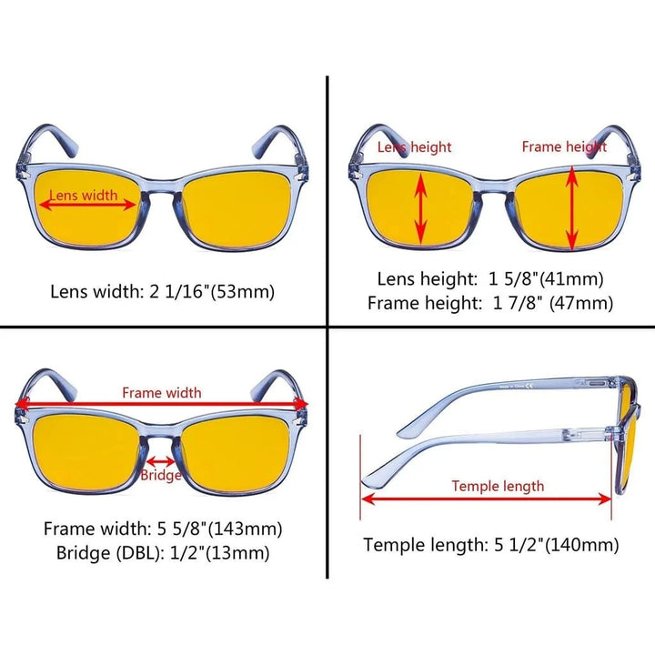 5 Pack Stylish Blue Light Blocking Reading Glasses HP1801
