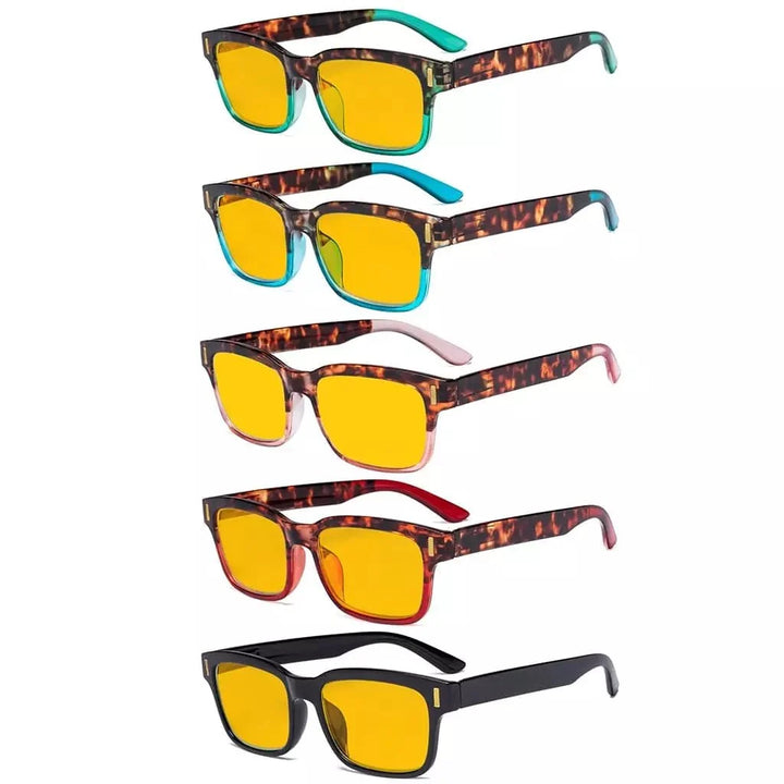 5 Pack Stylish Blue Light Blocking Reading Glasses HP1802