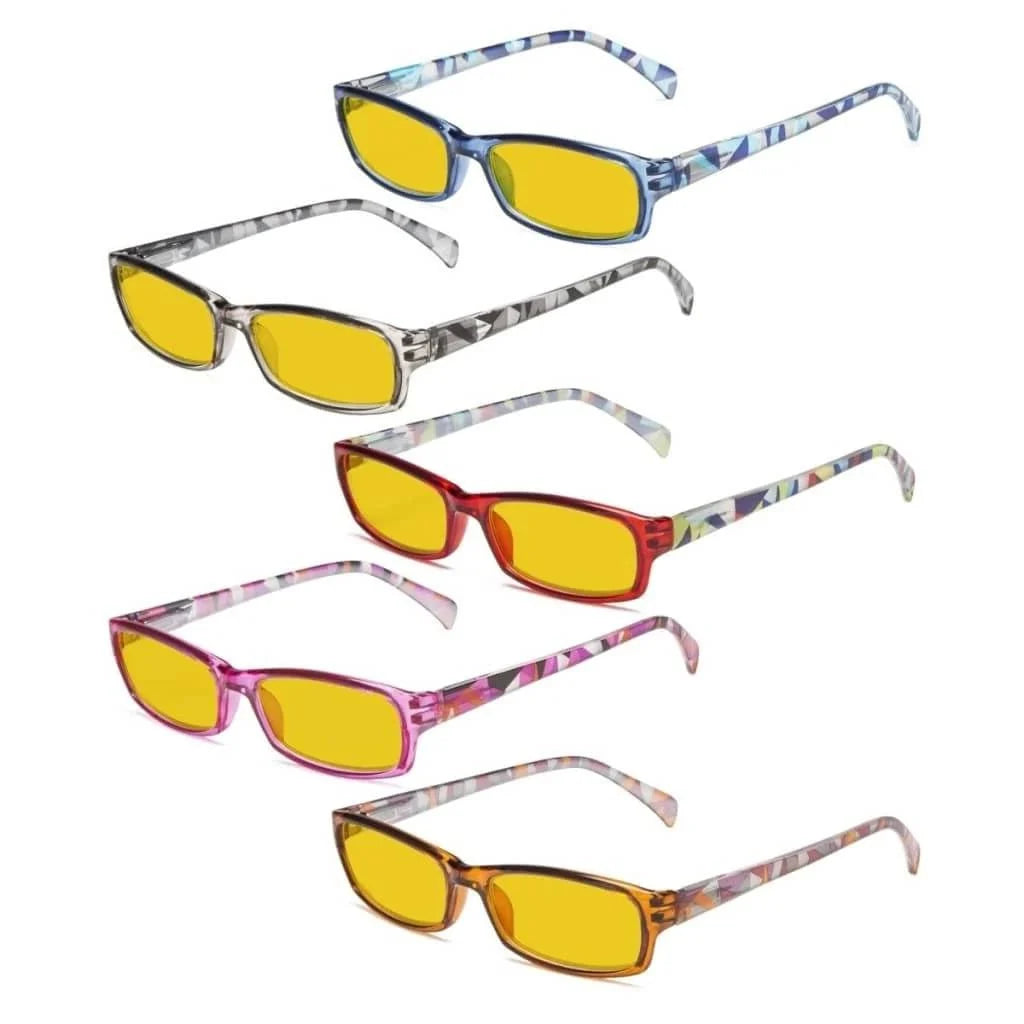 5 Pack Stylish Blue Light Blocking Reading Glasses HP1803