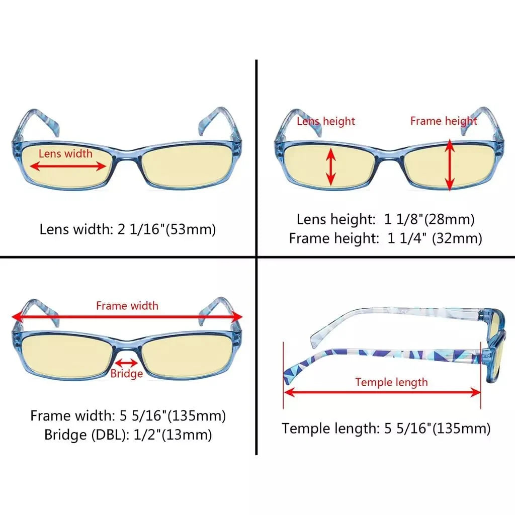 5 Pack Stylish Blue Light Blocking Reading Glasses TMCGT1803