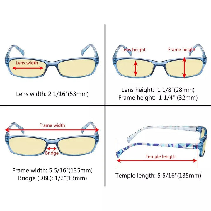 5 Pack Stylish Blue Light Blocking Reading Glasses TMCGT1803