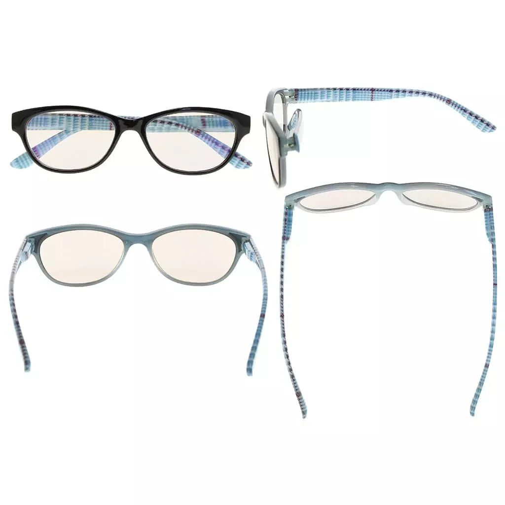 5 Pack Stylish Blue Light Filter Reading Glasses UVR074